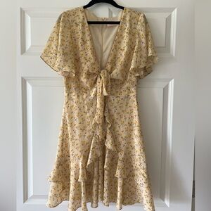 Showpo-Yellow Floral Mini Dress